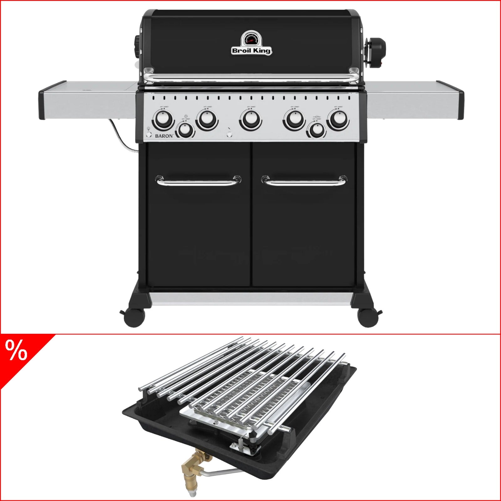 Broil King Baron 590 IR inkl. Drehspieß & Infrarotbrenner