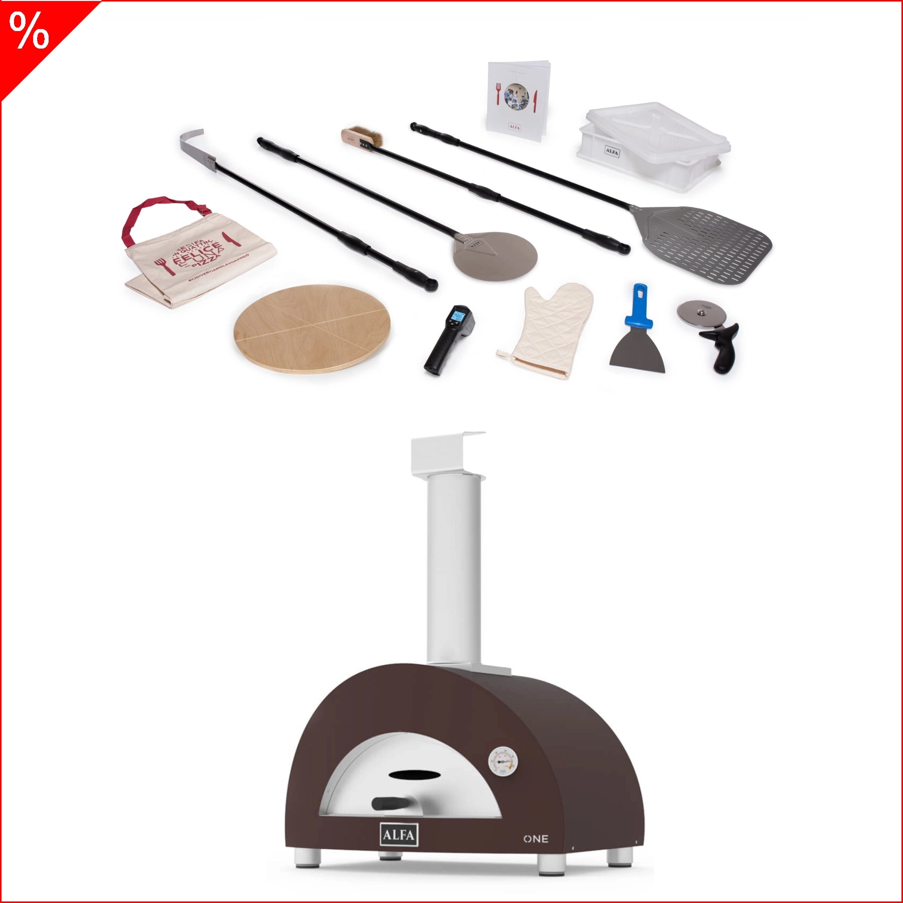 Alfa Forni Nano Pizzaofen Pizzaiolo Set