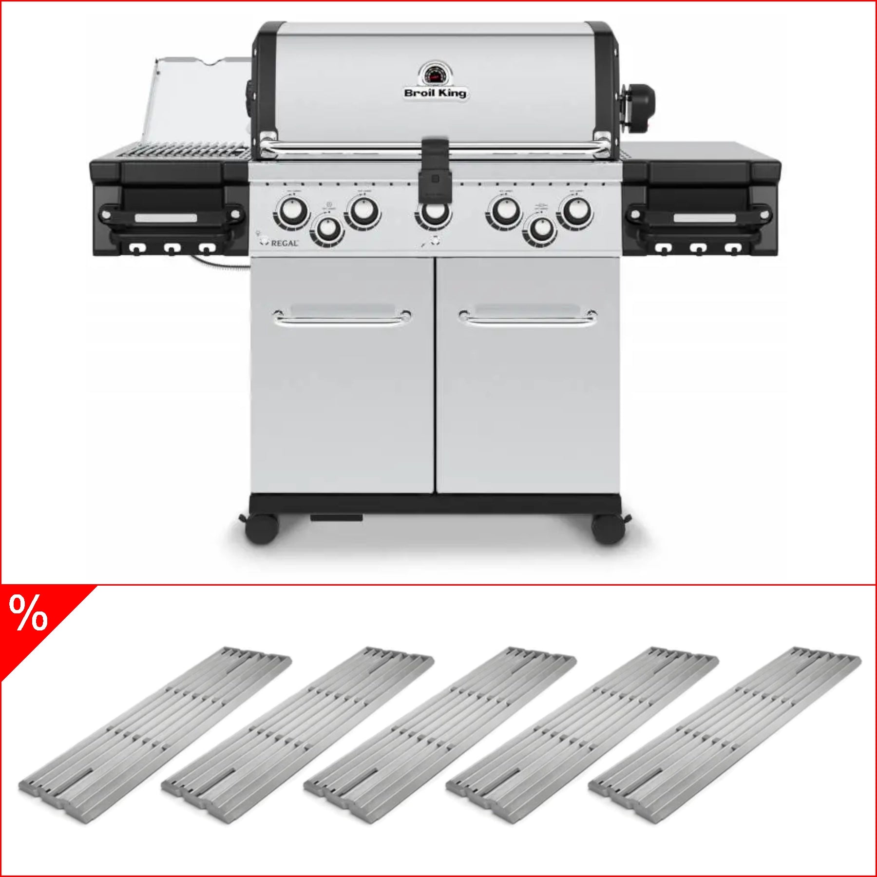 Broil King Regal 590 PRO IR Bundle mit Rotisserie und Edelstahlgussrosten