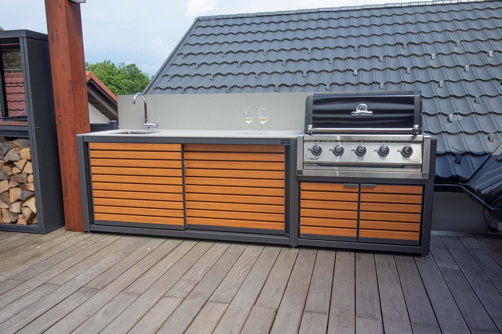 Dukin Outdoorküche Modul CookOUT® GRILL BLANK - für Broil King 420/470/490, befestigt