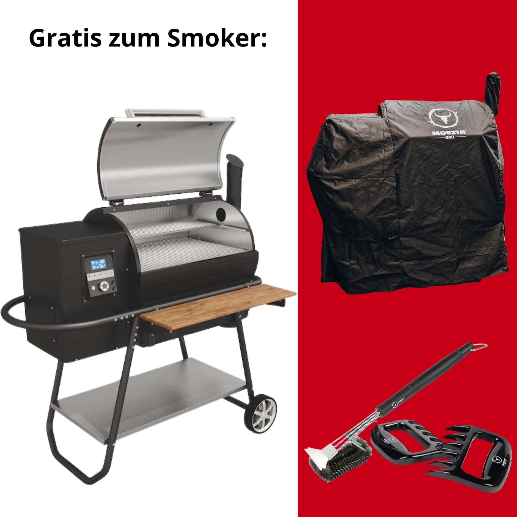 Moesta Sheriff Pellet Smoker, Sparbundle (neuestes Modell)