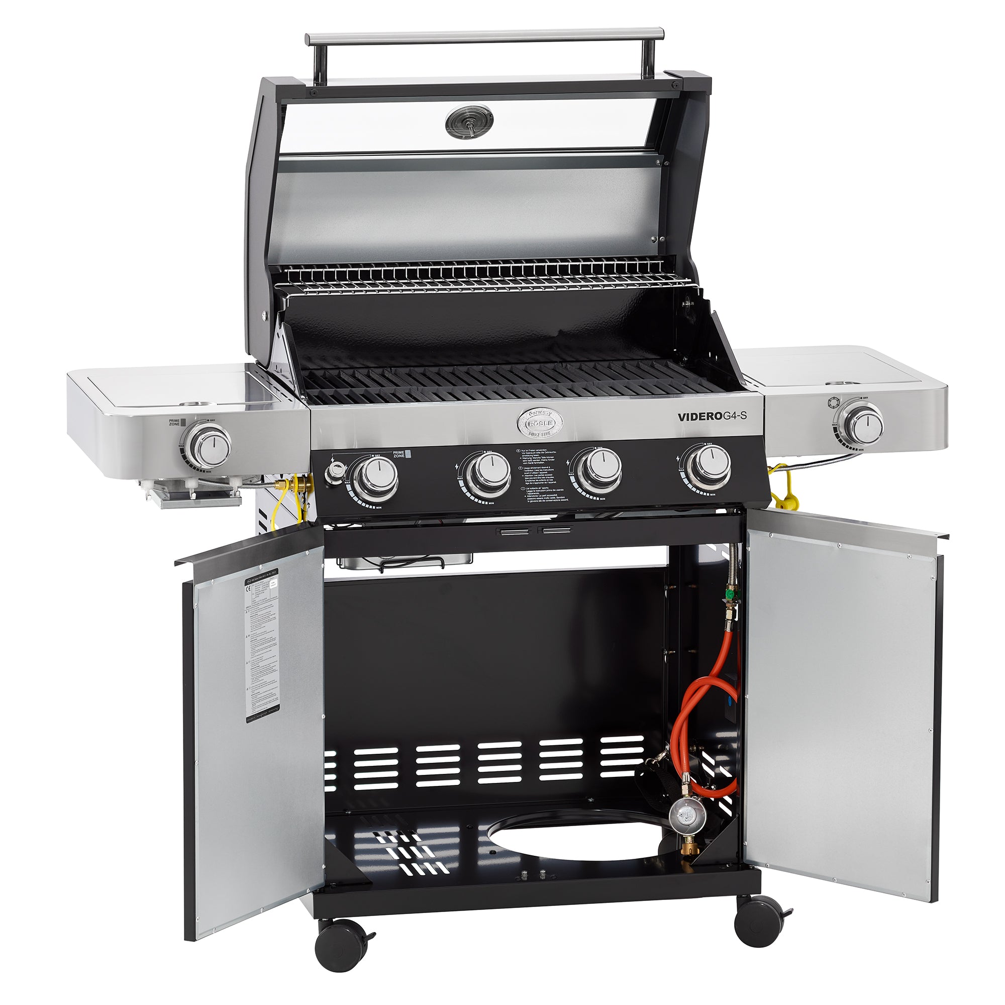 Rösle Gasgrill BBQ-Station VIDERO G4-S Vario + 50 mbar inkl. Abdeckhaube